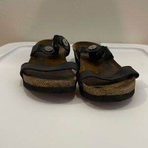 Naot Black Leather Marrisa Sandal Wedge